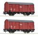 2 piece set: Covered goods wagon, NS, HO, Roco 6600151