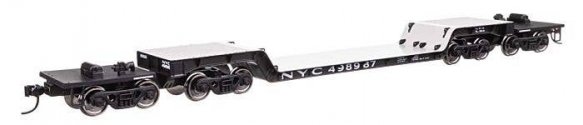81′ 8-Axle Depressed Center Flatcar - Ready to Run -- New York Central 498987, HO, WalthersMainline 50228