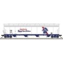ACF 5748 4-Bay Covered Hopper - Ready to Run - Master(R) -- Pabst Blue Ribbon 1875 (silver, blue, red, white), HO, Atlas Model R