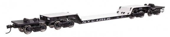 81′ 8-Axle Depressed Center Flatcar - Ready to Run -- New York Central 498990, HO, WalthersMainline 50230