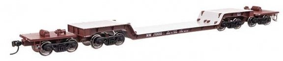 81′ 8-Axle Depressed Center Flatcar - Ready to Run -- Norfolk & Western 70100, HO, WalthersMainline 50231