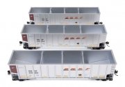 50′ Bethgon Coalporter Gondola 3-Pack - Ready to Run -- BNSF 670566, 670614, 670655, HO, WalthersMainline 55909