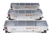 50′ Bethgon Coalporter Gondola 3-Pack - Ready to Run -- BNSF 670668, 670699, 670701, HO, WalthersMainline 55910