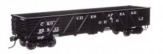 40′ 50-Ton Drop Bottom Gondola - Ready to Run -- Chesapeake & Ohio 29813, HO, WalthersMainline 56109