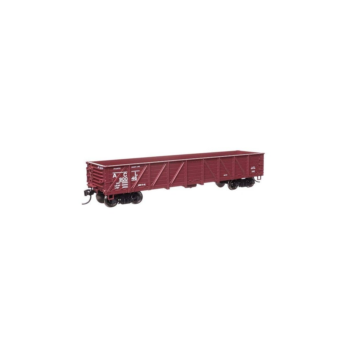 40′ 50-Ton Drop Bottom Gondola - Ready to Run -- Atlantic Coast Line 90046, HO, WalthersMainline 56103