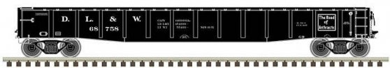 ACF 70-Ton 52′ Gondola - Ready to Run - Master(R) -- Delaware, Lackawanna and Western, N, Atlas Model Railroad Co. 50006410