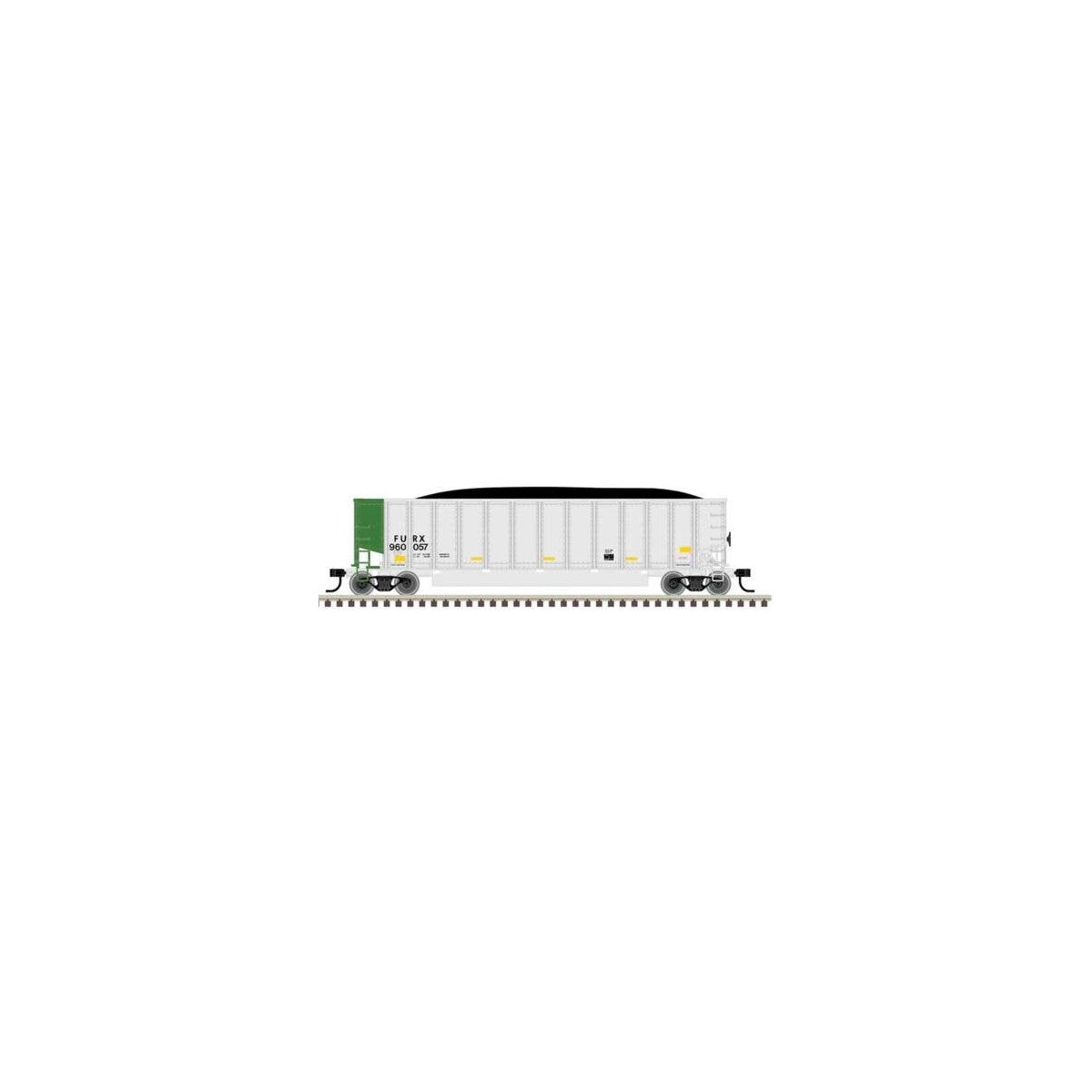 Aluminum Coal Gondola - Ready to Run -- First Union FURX 960150 (aluminum, green), HO, Trainman 20007718