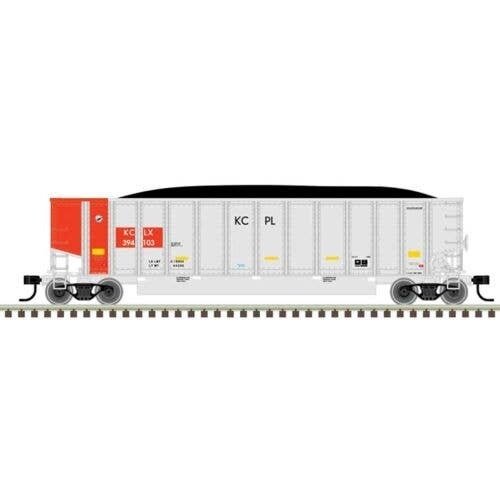 Aluminum Coal Gondola - Ready to Run -- Kansas City Power & Light KCLX 394123 (aluminum, red), HO, Trainman 20007722