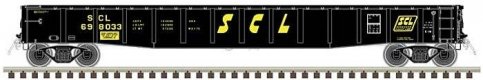 ACF 70-Ton 52′ Gondola - Ready to Run - Master(R) -- Seaboard Coast Line 698038 (blac, N, Atlas Model Railroad Co. 50006415