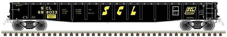 ACF 70-Ton 52′ Gondola - Ready to Run - Master(R) -- Seaboard Coast Line 698038 (blac, N, Atlas Model Railroad Co. 50006415