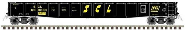 ACF 70-Ton 52′ Gondola - Ready to Run - Master(R) -- Seaboard Coast Line 698038 (blac, N, Atlas Model Railroad Co. 50006415