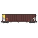 100-Ton 3-Bay Open Hopper with Coal Load - Ready to Run -- Pennsylvania Power & Light PPLX 622 (brown, yellow end), N, Bowser Ma