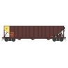 100-Ton 3-Bay Open Hopper with Coal Load - Ready to Run -- Pennsylvania Power & Light PPLX 622 (brown, yellow end), N, Bowser Ma