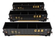 50′ Bethgon Coalporter Gondola 3-Pack - Ready to Run -- CSX 381091, 381122, 381399, HO, WalthersMainline 55911