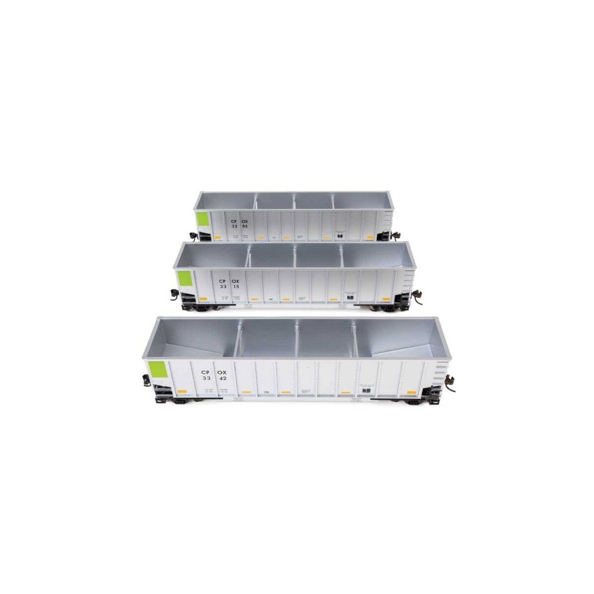 50′ Bethgon Coalporter Gondola 3-Pack - Ready to Run -- CPOX 3305, 3315, 3342, HO, WalthersMainline 55914