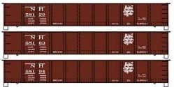 AAR 41′ Steel Gondola 3-Pack - Kit -- New Haven 58129, 58163, 58194 (Boxcar Red, Script Logo), HO, Accurail Inc 37674