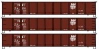 AAR 41′ Steel Gondola 3-Pack - Kit -- New Haven 58129, 58163, 58194 (Boxcar Red, Script Logo), HO, Accurail Inc 37674