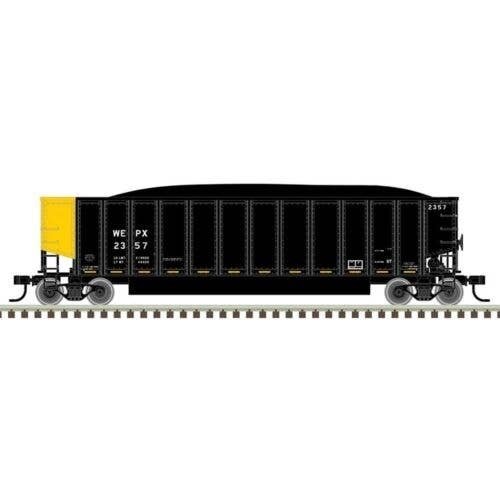 Aluminum Coal Gondola - Ready to Run -- Wisconsin Electric Power WEPX 2121 (black, yellow), HO, Trainman 20007724