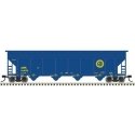 ACF 5250 4-Bay Centerflow Hopper - Ready to Run -- Alaska Railroad 144027 (blue, yellow), N, Trainman 50007104