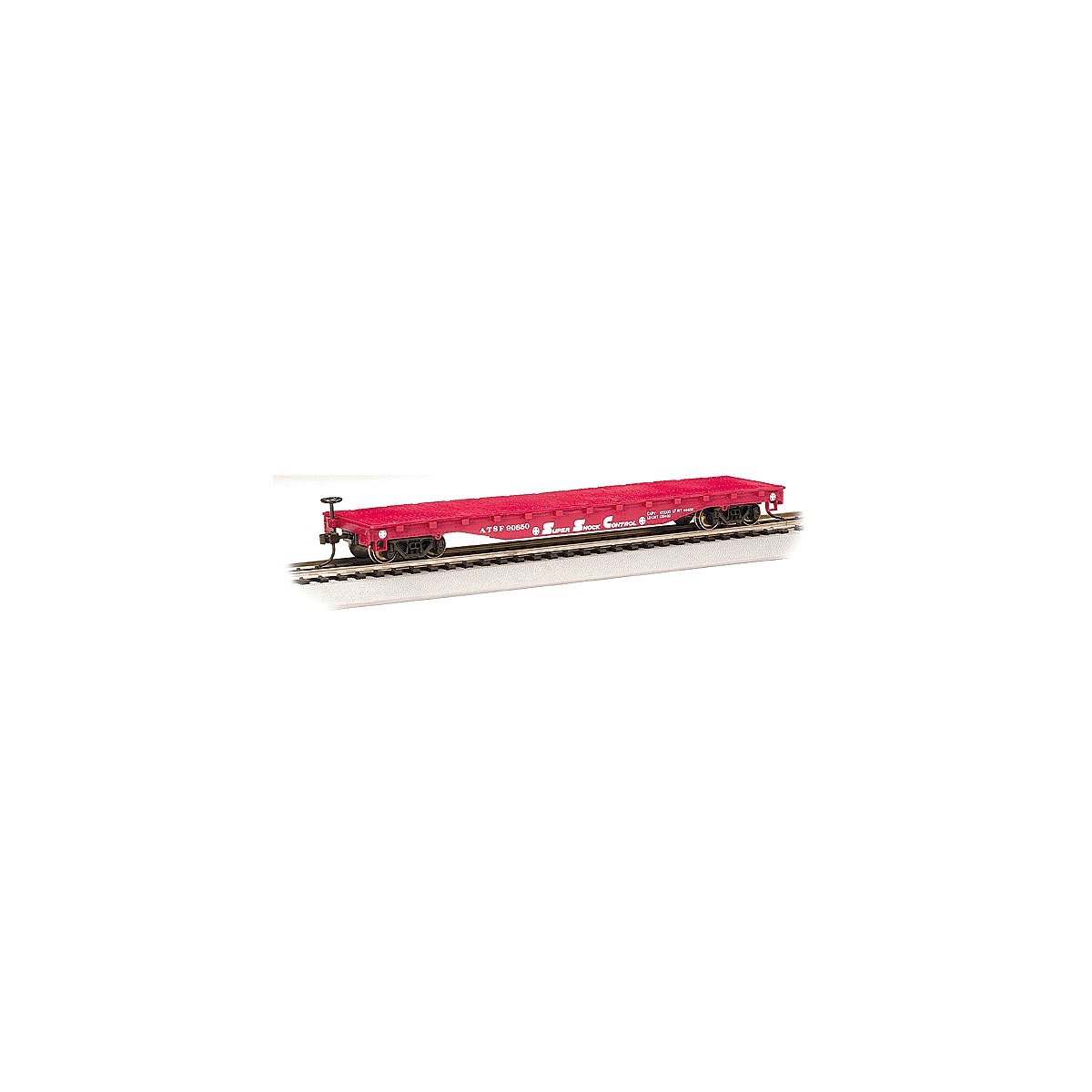 52′ Flatcar - Ready to Run - Silver Series(R) -- Atchison, Topeka & Santa Fe, HO, Bachmann Industries 17302