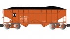 Two-Bay Offset-Side Open Hopper with Coal Load - Ready to Run -- Santa Fe 180917 (Boxcar Red,, G, Bachmann Industries 94006