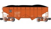 Two-Bay Offset-Side Open Hopper with Coal Load - Ready to Run -- Santa Fe 180917 (Boxcar Red,, G, Bachmann Industries 94006