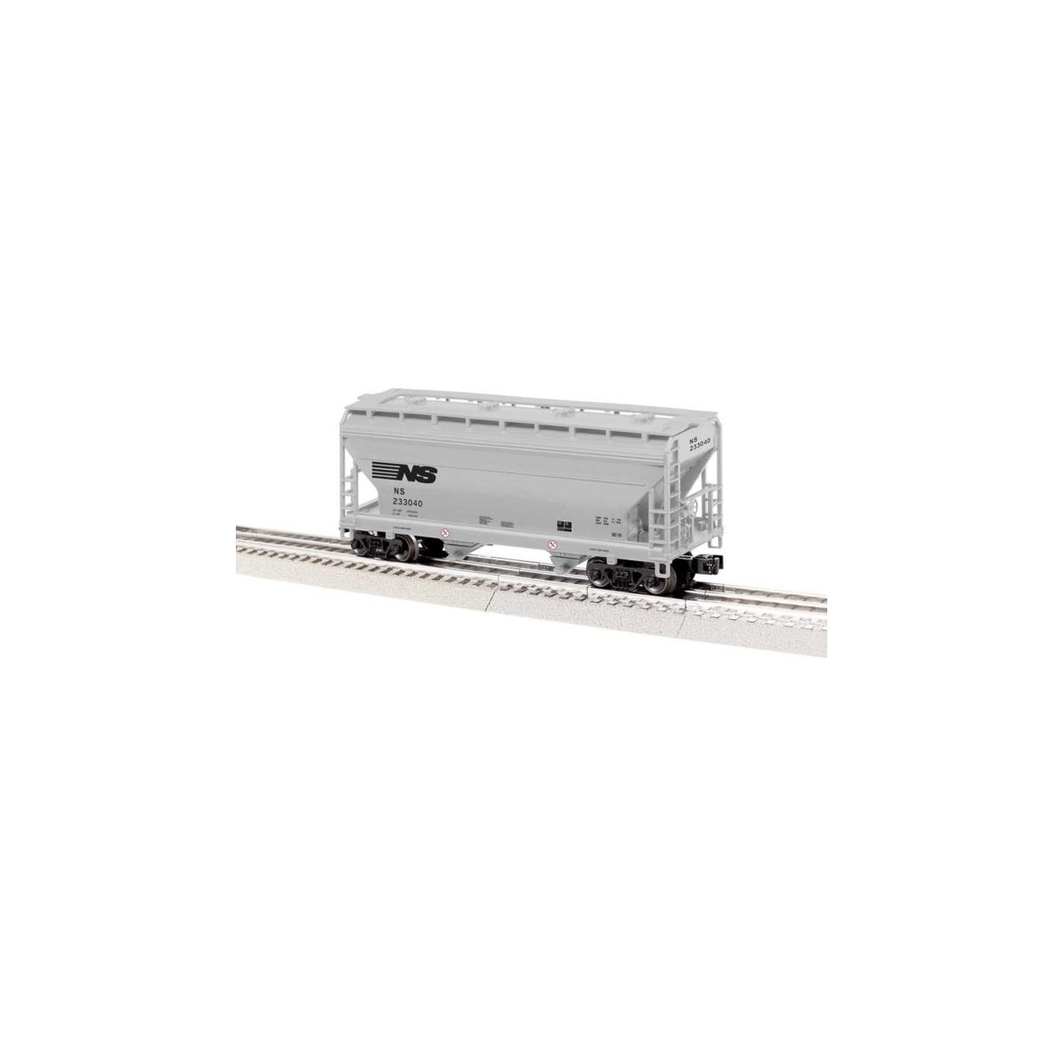 ACF 2-Bay Centerflow Covered Hopper - 3-Rail - Ready to Run -- Norfolk Southern 233040 (gray, black), O, Lionel 2643052