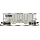 Portec 3000 2-Bay Covered Hopper - Ready to Run - Master(R) -- Norfolk Southern 233574 (gray, black, yellow conspicuity marks), 