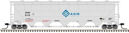 Trinity PD5000 Covered Hopper - Ready to Run -- Archer-Daniels-Midland 51178 (white, , N, Atlas Model Railroad Co. 50005666