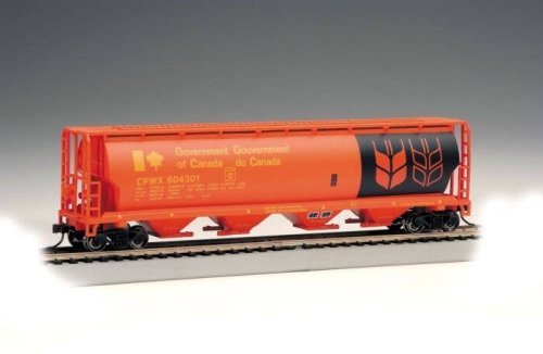Canadian Cylindrical 4-Bay Grain Hopper - Ready to Run - Silver Series(R) -- Government of C, HO, Bachmann Industries 19134