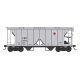 70-Ton 2-Bay Covered Hopper with Open Sides - Ready to Run -- Lehigh & New England 12706 (gray, red, white, Fried Egg Logo), N, 