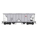 70-Ton 2-Bay Covered Hopper with Open Sides - Ready to Run -- Lehigh & New England 12706 (gray, red, white, Fried Egg Logo), N, 