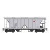 70-Ton 2-Bay Covered Hopper with Open Sides - Ready to Run -- Lehigh & New England 12706 (gray, red, white, Fried Egg Logo), N, 