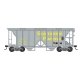 70-Ton 2-Bay Covered Hopper with Open Sides - Ready to Run -- Southern Pacific 400298 (gray, yellow), N, Bowser Manufacturing Co