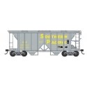 70-Ton 2-Bay Covered Hopper with Open Sides - Ready to Run -- Southern Pacific 400298 (gray, yellow), N, Bowser Manufacturing Co