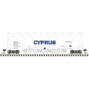 ACF 4-Bay Center Flow(R) Pressureaide(R) Covered Hopper - Ready to Run - Maste -- Cyprus ACFX 51233 (white, black), N, Atlas Mod