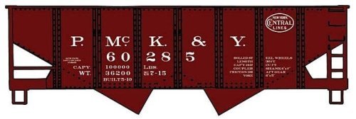 USRA 55-Ton 2-Bay Hopper - Kit -- Pittsburgh, McKeesport & Youghiogheny 60285 (Boxcar Red, NYC Lines, HO, Accurail Inc 2435