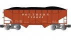 Two-Bay Offset-Side Open Hopper with Coal Load - Ready to Run -- Southern Railway 112621 (Box, G, Bachmann Industries 94003