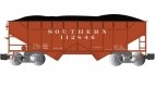 Two-Bay Offset-Side Open Hopper with Coal Load - Ready to Run -- Southern Railway 112846 (Box, G, Bachmann Industries 94004