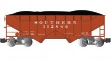 Two-Bay Offset-Side Open Hopper with Coal Load - Ready to Run -- Southern Railway 112846 (Box, G, Bachmann Industries 94004