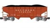 Two-Bay Offset-Side Open Hopper with Coal Load - Ready to Run -- Southern Railway 112846 (Box, G, Bachmann Industries 94004