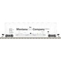 ACF 4-Bay Center Flow(R) Pressureaide(R) Covered Hopper - Ready to Run - Maste -- Montana Talc Company ACFX 51307 (white, black)