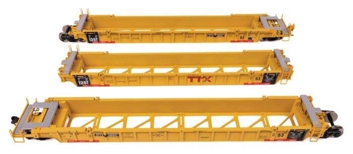 NSC Articulated 3-Unit 53′ Well Car - Ready-to-Run -- TTX 786947, HO, WalthersMainline 55832
