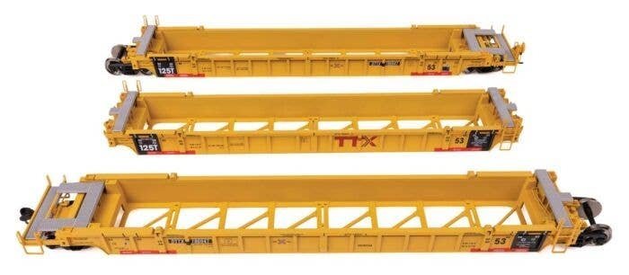 NSC Articulated 3-Unit 53′ Well Car - Ready-to-Run -- TTX 786947, HO, WalthersMainline 55832