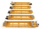 Thrall 5-Unit Rebuilt 40′ Well Car - Ready to Run -- BNSF Santa Fe Leasing SFLC 1018, HO, WalthersMainline 55676
