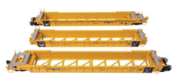 NSC Articulated 3-Unit 53′ Well Car - Ready-to-Run -- TTX 785570, HO, WalthersMainline 55826