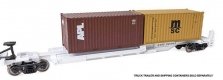 263` Five-Unit All-Purpose 48` Spine Car - Ready to Run -- Santa Fe 298943, HO, WalthersMainline 5261
