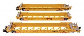 NSC Articulated 3-Unit 53′ Well Car - Ready-to-Run -- TTX 786996, HO, WalthersMainline 55833