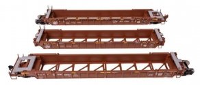 NSC Articulated 3-Unit 53′ Well Car - Ready-to-Run -- Canadian National GTW 676104, HO, WalthersMainline 55822