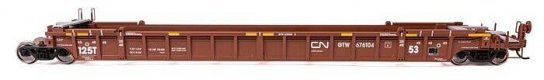 NSC Articulated 3-Unit 53′ Well Car - Ready-to-Run -- Canadian National GTW 676104, HO, WalthersMainline 55822
